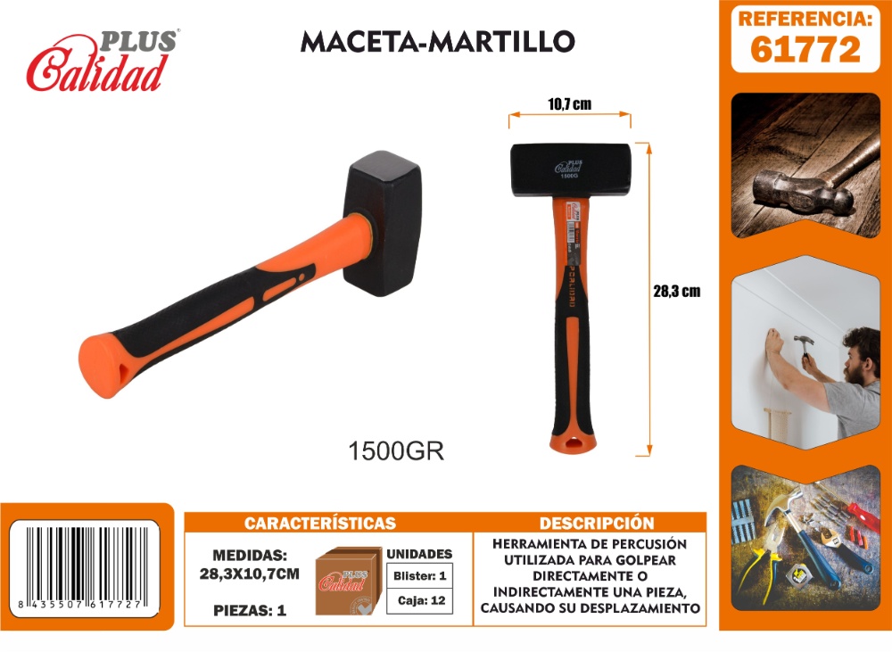 MACETA-MARTILLO 1500GR PlusCalidad Importaciones Mayorista